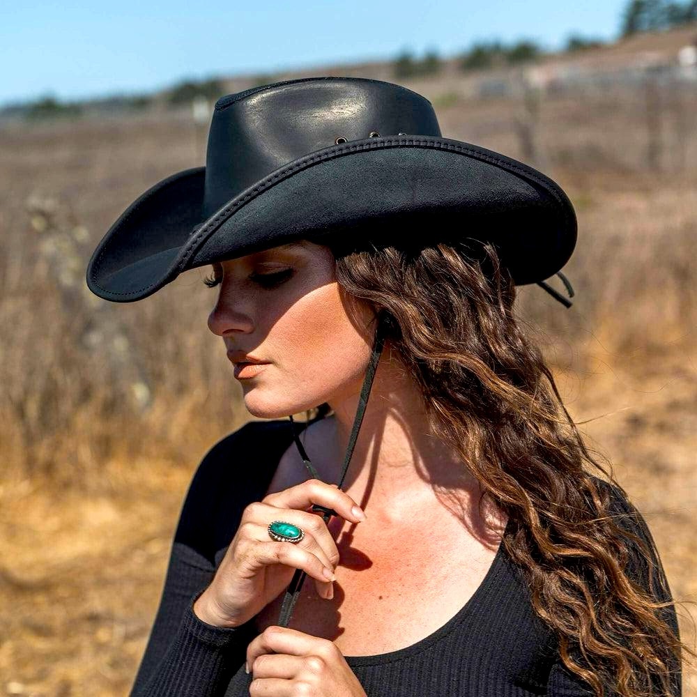 Leather Western Hat